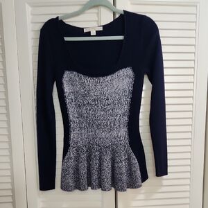 Boston Proper Navy and Grey Sweater